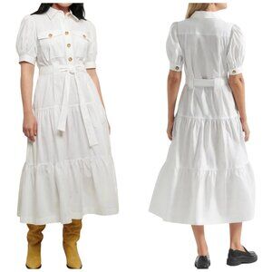 Derek Lam 10 Crosby Buffy Utility Shirt Dress White 00 NWT